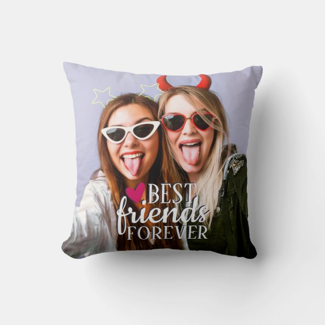 Coussin BFF photo Meilleurs amis pour toujours moderne (Recto)