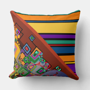 Coussin BG Stripes couleur Motif IX + art abstrait