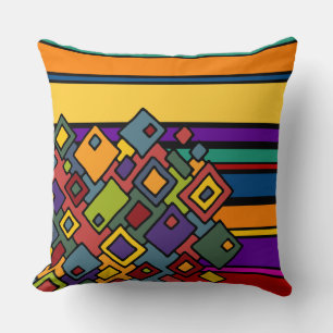 Coussin BG Stripes couleur Motif IX + art abstrait