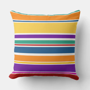 Coussin BG Stripes Motif couleur IX + votre arrière - plan