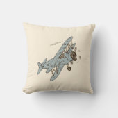 Coussin Bi-plans Art Déco - jaune sans texte. (Recto)