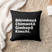 Coussin Bibimbap & Chimaek & Gimbap & Kimchi. Aliments cor (Couverture)