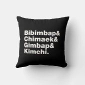 Coussin Bibimbap & Chimaek & Gimbap & Kimchi. Aliments cor (Verso)