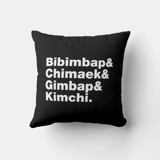 Coussin Bibimbap & Chimaek & Gimbap & Kimchi. Aliments cor (Verso)