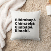 Coussin Bibimbap & Chimaek & Gimbap & Kimchi. Aliments cor (Couverture)