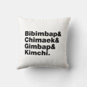 Coussin Bibimbap & Chimaek & Gimbap & Kimchi. Aliments cor (Verso)