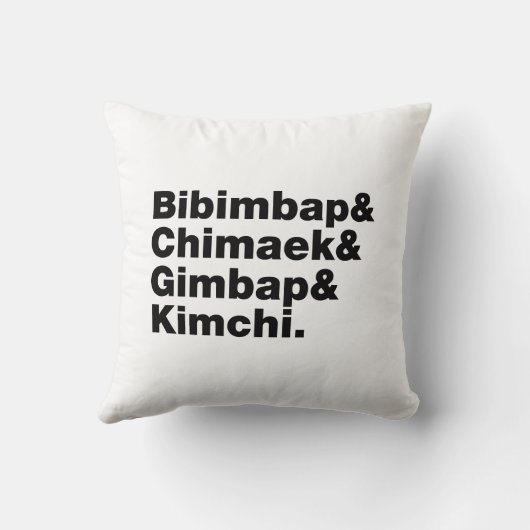 Coussin Bibimbap & Chimaek & Gimbap & Kimchi. Aliments cor (Verso)