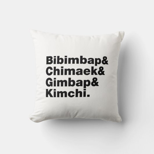 Coussin Bibimbap & Chimaek & Gimbap & Kimchi. Aliments cor (Recto)