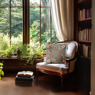 Coussin Bible personnalisable Floral Mocha Verset Biblique