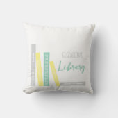 Coussin Bibliothèque de livres (Recto)