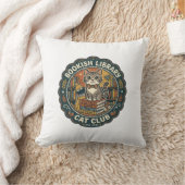 Coussin Bibliothèque livresque Chat POD Vector Art - Bibli (Couverture)