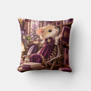 Coussin Bibliothèque musicale de la dormouse plum Vintage