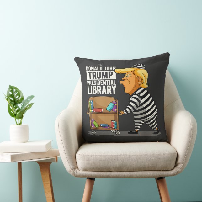 Coussin Bibliothèque présidentielle de Trump prison (Chaise)