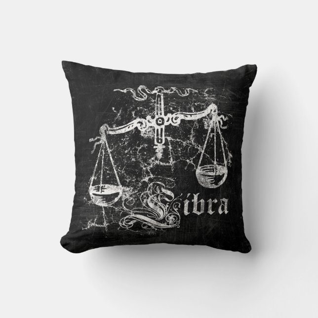 Coussin Bibliothèque Vintage Zodiac (Recto)