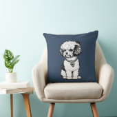Coussin Bichon Frise (Chaise)
