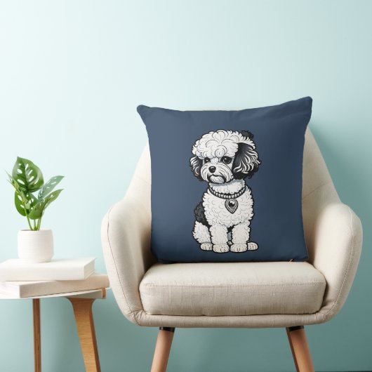 Coussin Bichon Frise (Chaise)
