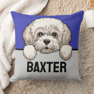 Coussin Bichon Frise Cute Amoureux des chiens de chiot per