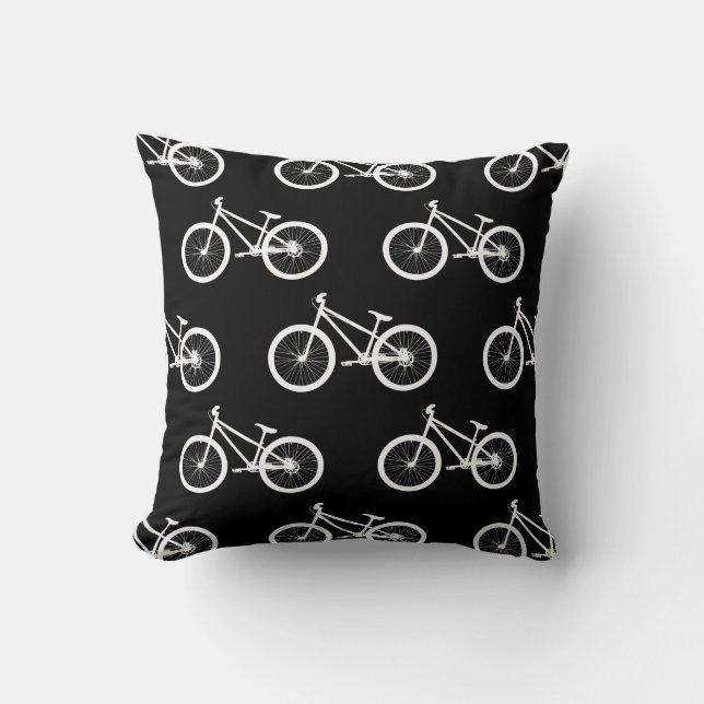 Coussin Bicyclette noire de vélo (Recto)