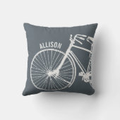 Coussin Bicyclette rustique vintage + Toute couleur (Verso)