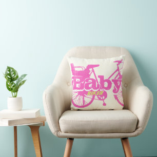 Coussin Bicyclette vintage Baby Seat Rose Girly Baby Couss