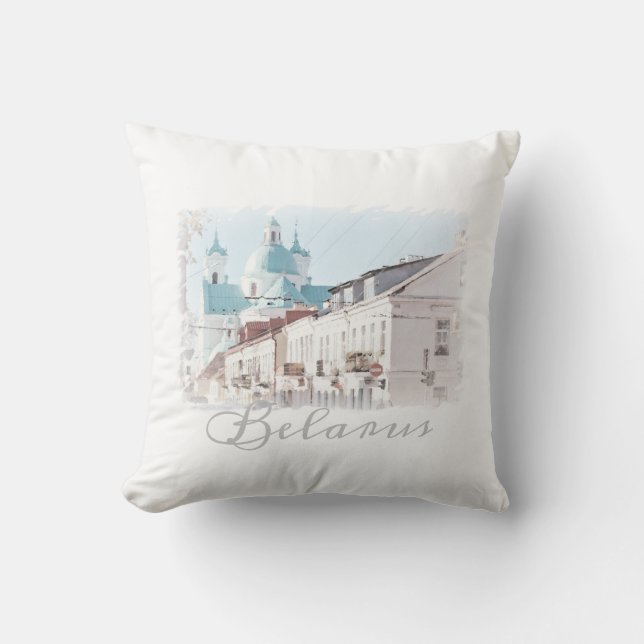 Coussin Biélorussie Hrodna Grodno Architecture Jeter l'ore (Recto)