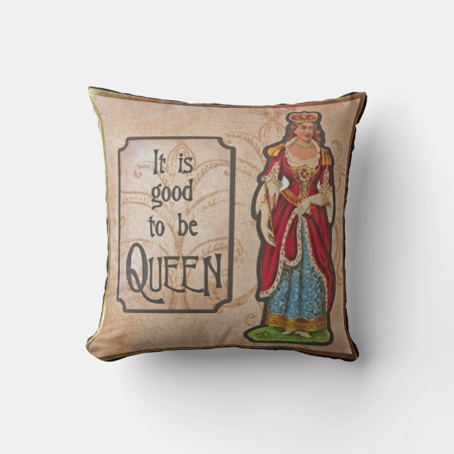 Coussin Bien d'être reine (Recto)