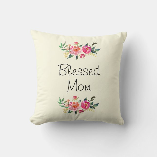 Coussin Bienheureuse maman jette l'oreiller (Recto)