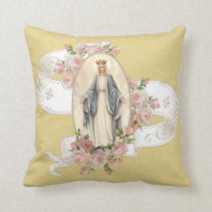 Coussin Bienheureuse Sainte Vierge Marie Des Roses catholi