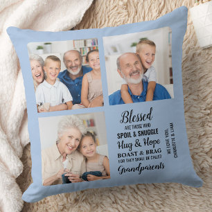 Coussin Bienheureux Grand-Parents Poème Moderne Personnali