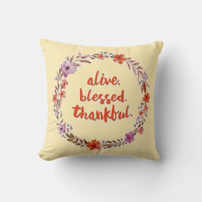 Coussin Bienheureux Thanksgiving Wreath (Recto)