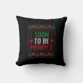 Coussin Bientôt mariés Joyeux Noël Mariée & Marié (Recto)