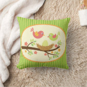 Coussin bienvenu de birdies de bébé de ressort (Couverture)