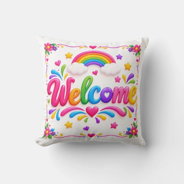 Coussin Bienvenue  (Recto)