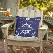 Bienvenue à bord de l'ancre de bateau bleu marine