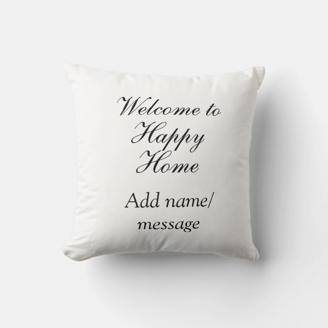 Coussin Bienvenue à la maison inauguration de la maison de (Recto)