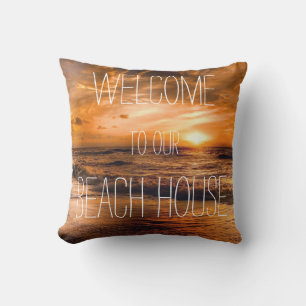 Coussin Bienvenue à Ocean Sunset Beach House