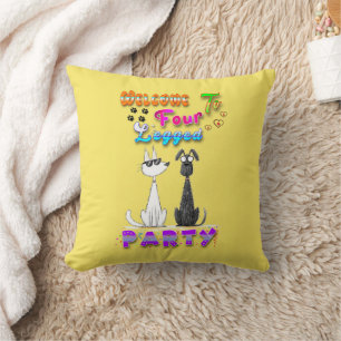 Coussin Bienvenue À Quatre Legs Party