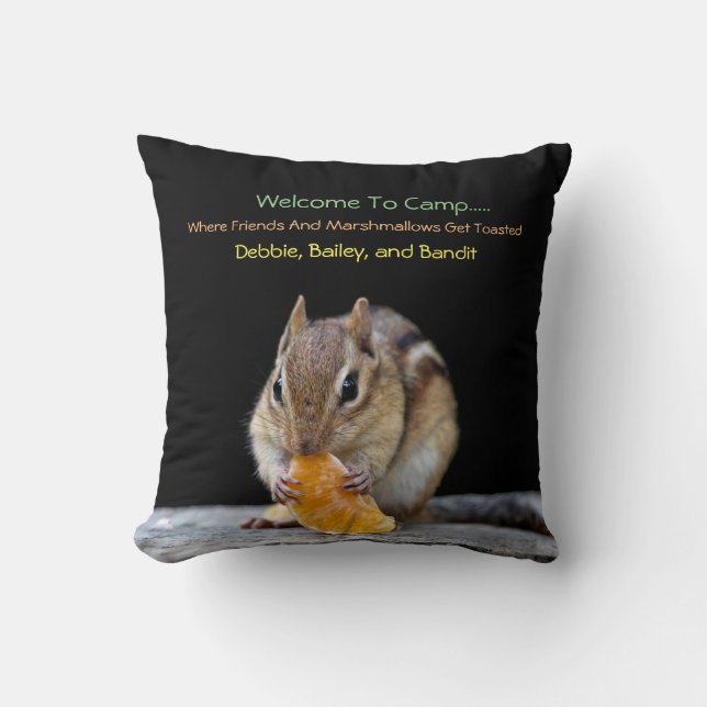 Coussin Bienvenue Au Camp (Recto)