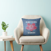 Coussin Bienvenue au monde Fleur rose Eau bleue Floral (Chaise)