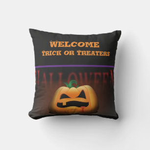 Coussin Bienvenue aux enfants pour Halloween