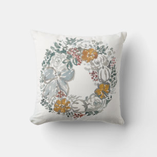 Coussin Bienvenue Citrouille Gris courge Peinture Jaillet