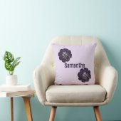 Coussin Bienvenue Dans Le Monde Fleurs Violettes Fille Pép (Chaise)