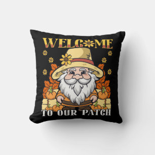 Coussin Bienvenue le jour de Thanksgiving dans notre gnome