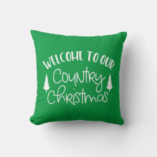 Coussin Bienvenue Réversible À Notre Pays Noël