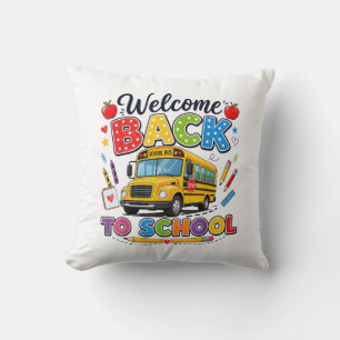Coussin Bienvenue sur les T-shirts de chauffeur d'autobus