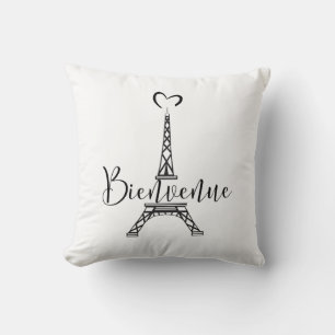 Coussin "Bienvenue" Tour Eiffel