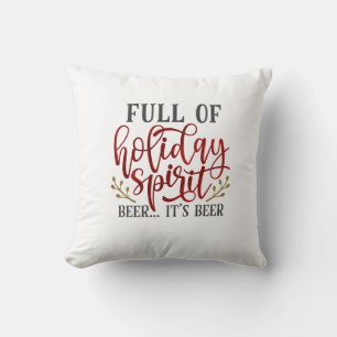 Coussin Bière de Noël drôle