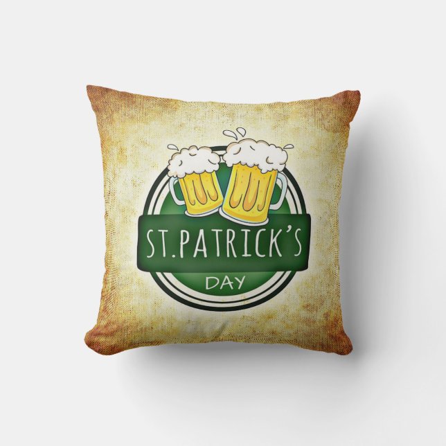Coussin Bières du jour Saint Patrick (Recto)
