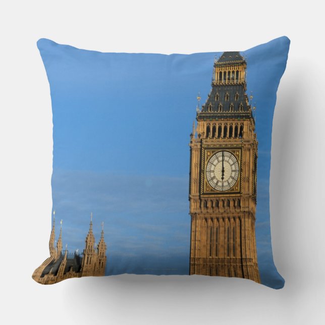 Coussin Big Ben et bâtiment du Parlement (Recto)