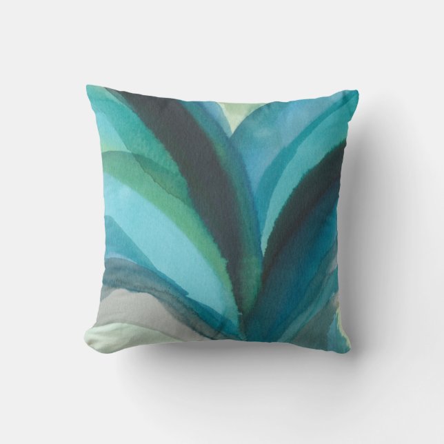 Coussin Big Blue Leaf I (Recto)